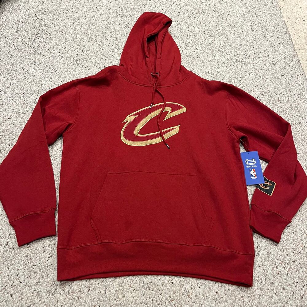 NEW Cleveland Cavaliers Ultra Game Court Classic Hoodie L Athleisure Basketball